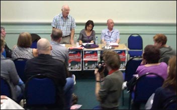 Socialist Party fringe meeting at June 2011 Unison conference, photo Greg Maughan Socialist Party fringe meeting at June 2011 Unison conference, photo Greg Maughan