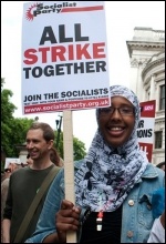 Demo in London on 30 June strike day, photo Paul Mattsson