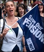 30 June coordinated strike action by the PCS civil service union and NUT, ATL and UCU teaching unions, photo Paul Mattsson 30 June coordinated strike action by the PCS civil service union and NUT, ATL and UCU teaching unions, photo Paul Mattsson
