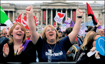 On the 3 November Save the NHS march, photo Paul Mattsson
