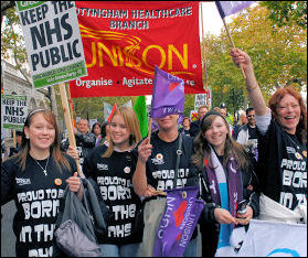 NHS demonstrations November 2007., photo Paul Mattsson