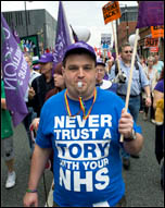 TUC protest outside Tory Party conference, photo by Paul Mattsson TUC protest outside Tory Party conference, photo by Paul Mattsson