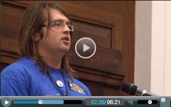 Matt Whale, Jarrow March for Jobs, addresses Socialism 2011, photo Socialist Party Matt Whale, Jarrow March for Jobs, addresses Socialism 2011, photo Socialist Party