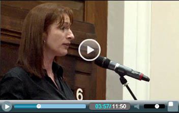 Clare Daly, elected in February as a Socialist Party TD (MP) in Dublin, Ireland addresses Socialism 2011, photo Socialist Party Clare Daly, elected in February as a Socialist Party TD (MP) in Dublin, Ireland addresses Socialism 2011, photo Socialist Party