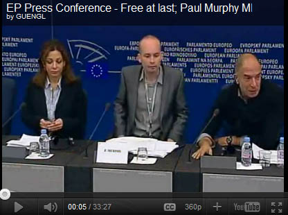 Paul Murphey MEP press conference on his release from Israeli prison Paul Murphey MEP press conference on his release from Israeli prison