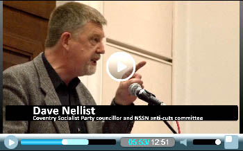 Dave Nellist, Socialist Party councillor in Coventry and Trade Unionist and Socialist Coalition , speaking at Socialism 2011 Dave Nellist, Socialist Party councillor in Coventry and Trade Unionist and Socialist Coalition , speaking at Socialism 2011