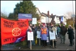 Picket outside Oasis Academy, Salford, Photo Paul Gerrard, photo Paul Gerrard