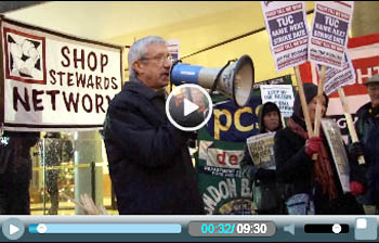 TUC lobby demands no retreat on pensions, photo Socialist Party TUC lobby demands no retreat on pensions, photo Socialist Party