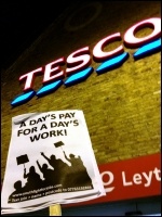 For Real Jobs not Workfare - Youth Fight for Jobs protest outside Tesco, photo Suzanne Beishon