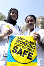  Unison and RCN lobby of parliament in 2006 , photo by Paul Mattsson