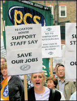 PCS workers on strike, photo Paul Mattsson