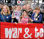 International Socialist Resistance on the 15 March 2008 anti-war demo , photo Paul Mattsson