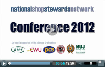 National Shop Stewards Network conference 2012 National Shop Stewards Network conference 2012