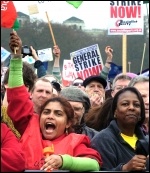 Half-million strong TUC demo, central London, 26 March 2011, against the government's cuts, photo Paul Mattsson