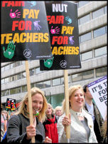 Teachers on strike on 24 April 2008 in Lewisham, photo Martin Powell-Davies