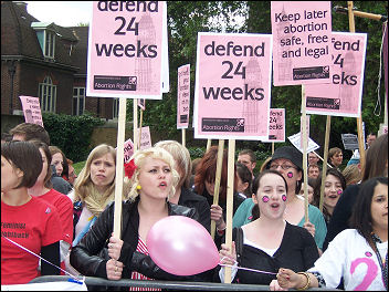 1,000 people joined a lively Abortion Rights Campaign protest opposite Parliament , photo Leah Jones and Anna Engelhardt