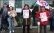  Socialist Students Andrew Pollitt and Becki Holroyd (latter with megaphone) plus UCU and Unison activists, Salford university protest, 23.5.13 , photo by Salford Socialist Party