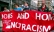 Jobs and Homes Not Racism - Youth Fight For Jobs banner on anti-EDL demonstration in Tower Hamlets, London, photo East London Socialist Party