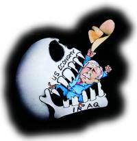 Cartoon by Alan Hardman: Bush wins - but Iraq threatens