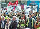 Part of the Gama workers demonstration