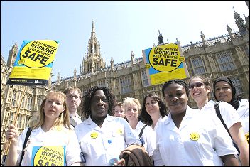 Picture: RCN-Unison lobby of parliament. Paul Mattsson