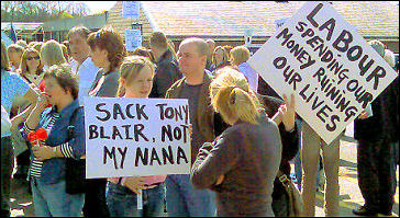 Demonstration in Stoke against NHS cuts earlier this year