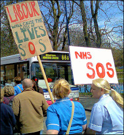 Stoke demonstration against NHS cuts