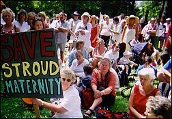 Save Stroud maternity banner - demo in June