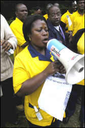 NHS protesters from London's Whipps Cross hospital