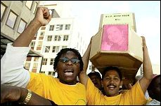 South African Workers demonstrate