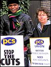 PCS members on strike