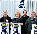 PCS members on strike