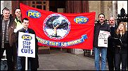 PCS members on strike