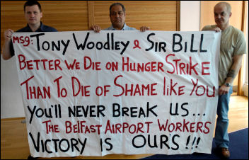 Belfast airport workers protest