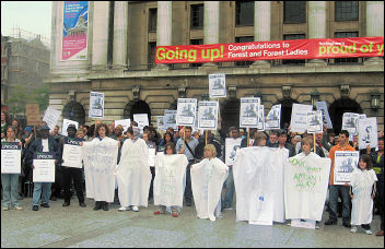 Protesting at the threat to deport AmDani in Nottingham, photo Gary Freeman