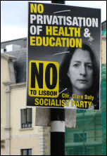 Socialist Party campaigns for a No vote in the referendum of the Lisbon Treaty, photo Paul Mattsson