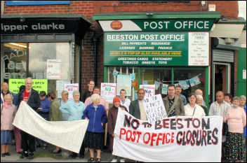 Leeds protest to stop Beeston post office closures, photo Nigel Poustie