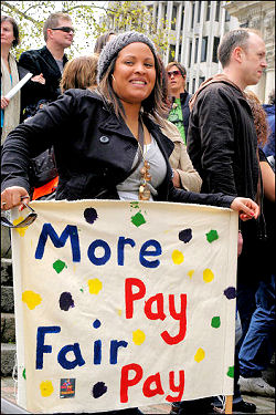 Teachers on strike on the 24th April , photo Paul Mattsson