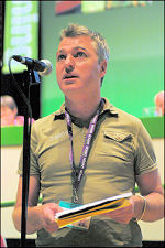 Glenn Kelly at Unison conference 2008, photo Paul Mattsson