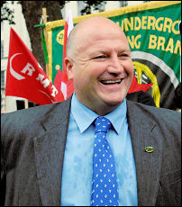 Bob Crow, RMT general secretary, photo Paul Mattsson