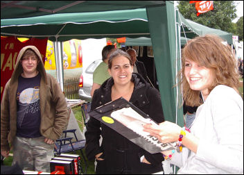 Socialist Party members at the Durham Miners gala, photo by E Brunskill