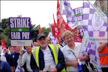 Unison Local Government strike 16-17 July in London, photo Paul Mattsson