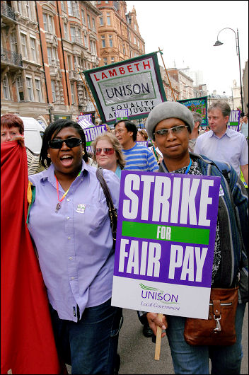 Unison Local Government strike 16-17 July in London, photo Paul Mattsson