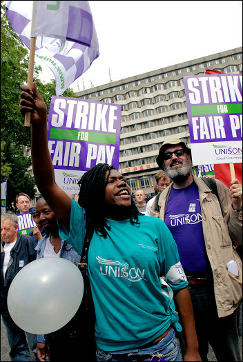 Unison Local Government strike 16-17 July in London, photo Paul Mattsson