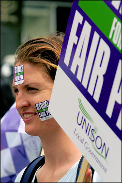 Unison Local Government strike 16-17 July in London, photo Paul Mattsson