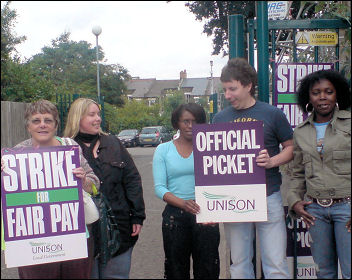 Unison strike 16-17 July 2008 Waltham Forest, London 