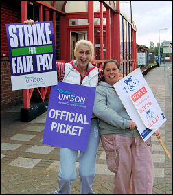 Unison Local Government strike on 16-17 July in Knowsley, photo by R Bannister