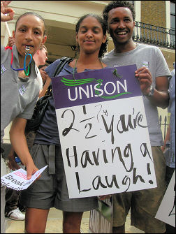 Unison Local Government strike on 16-17 July in Camden, photo by Hugo Pierre
