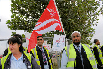 London bus strike, photo Paul Mattsson