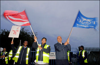 London bus strike, photo Paul Mattsson